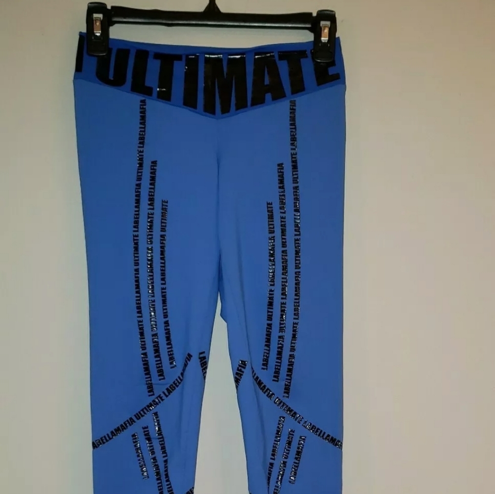 Labellamafia Blue Logo Leggings small